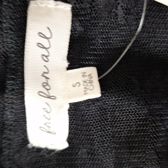 Free For All "NEW" Black Witchy Romantic Sheer Long Sleeve Lace Blouse Size S - Picture 6 of 8